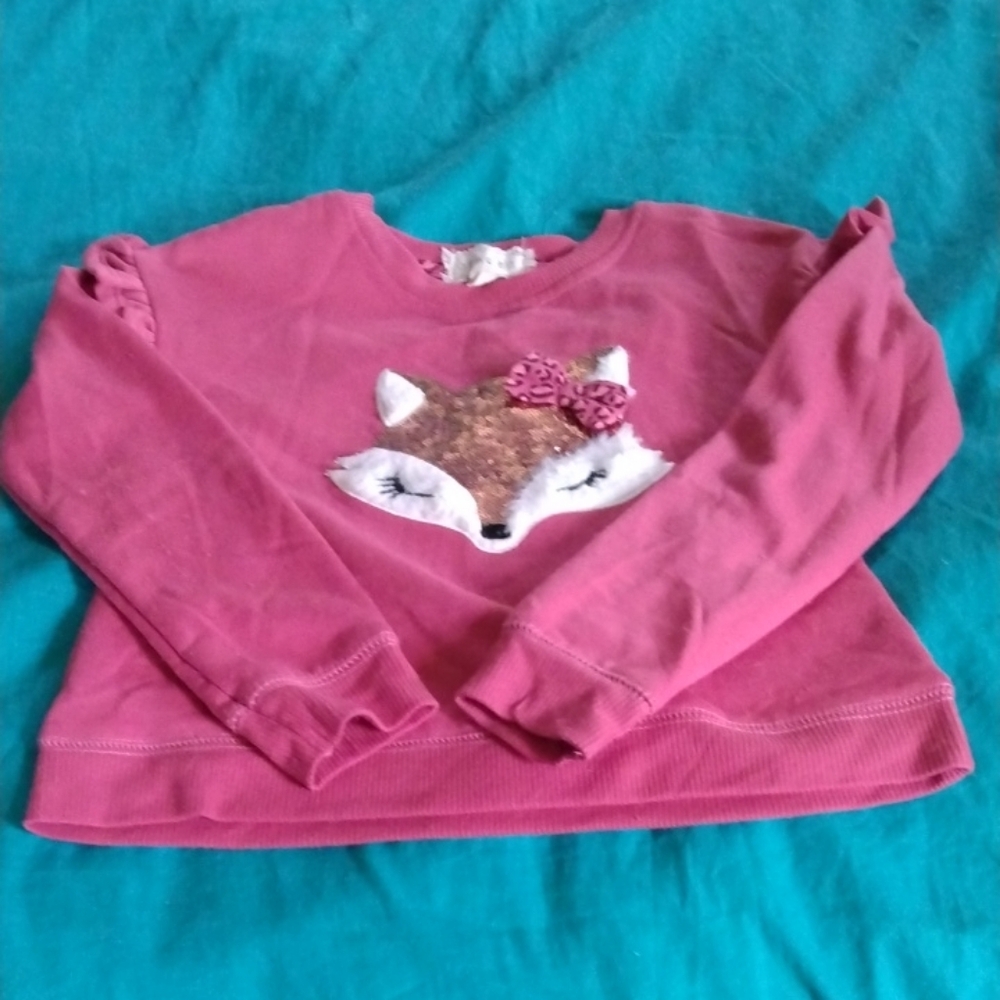 btween Pink Fox Sweatshirt for Kids